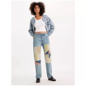 Levis ‘90s 501 Patchwork jeans in road tripping wash NWT